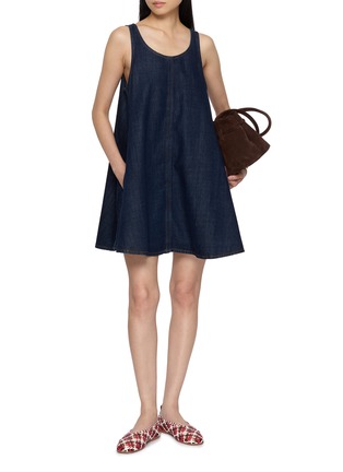 Figure View - Click To Enlarge - FRAME - The Skipper Sleeveless A-Line Denim Dress