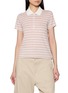 Main View - Click To Enlarge - FRAME - Short Sleeve The Striped Polo Top