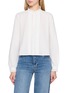 FRAME The Keepsake Pintuck Cotton Blouse