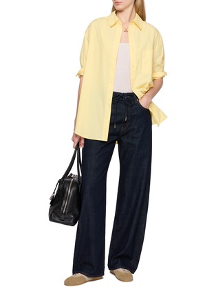 Figure View - Click To Enlarge - FRAME - The Off Duty Drawstring Bow Denim Jeans