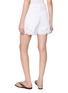 Back View - Click To Enlarge - FRAME - The Eyelet Long Hang Denim Shorts