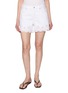 Main View - Click To Enlarge - FRAME - The Eyelet Long Hang Denim Shorts