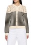 FRAME The Coastal Striped Crochet Knit Cardigan