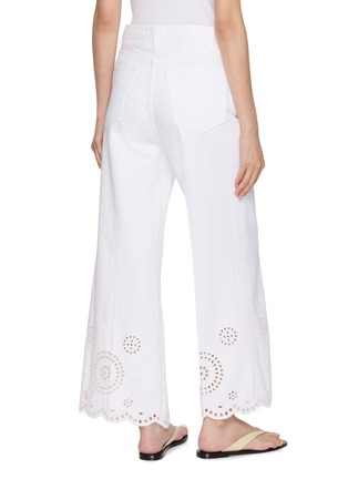 Back View - Click To Enlarge - FRAME - The Eyelet Flare Leg Cotton Jeans