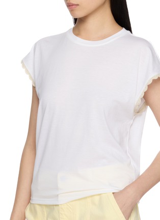  - FRAME - The Crochet Trim Cotton T-Shirt