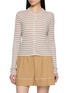 THEORY Stripe Cropped Cardigan