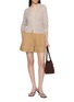 Figure View - Click To Enlarge - THEORY - Stripe Cropped Cardigan