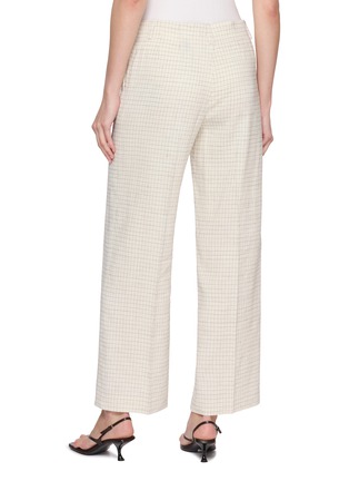 Back View - Click To Enlarge - THEORY - Chequered Crunch Wide Leg Pants