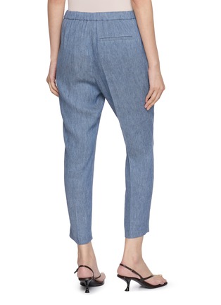 Back View - Click To Enlarge - THEORY - Straight Leg Fluid Linen Pants