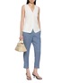 Figure View - Click To Enlarge - THEORY - Straight Leg Fluid Linen Pants