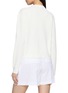 Back View - Click To Enlarge - THEORY - Compact Crepe Zip Front Knit Cardigan