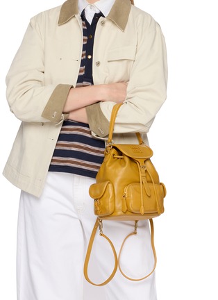 Front View - Click To Enlarge - MIU MIU - Small Leather Backpack