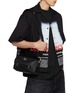 Front View - Click To Enlarge - BALENCIAGA - Small Le 7 Cube Grained Leather Messenger Bag