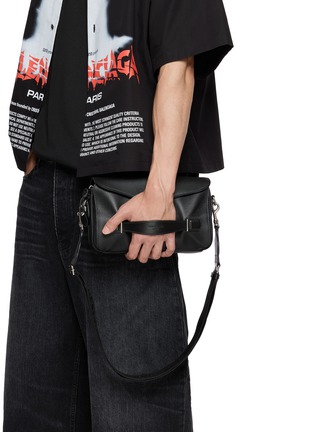 Figure View - Click To Enlarge - BALENCIAGA - Small Le 7 Cube Grained Leather Messenger Bag