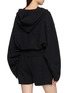 Back View - Click To Enlarge - RICK OWENS  - Cropped Long-Sleeved Knit Hoodie