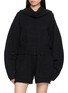 RICK OWENS  Cropped Long-Sleeved Knit Hoodie