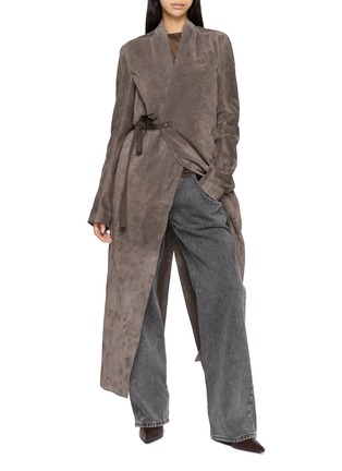 Figure View - Click To Enlarge - RICK OWENS  - Cappotto Long Coat