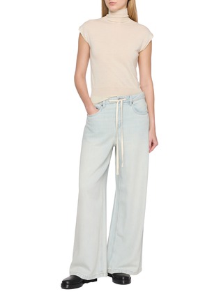 Figure View - Click To Enlarge - RICK OWENS  - Turtleneck Cap Sleeve Knit Top