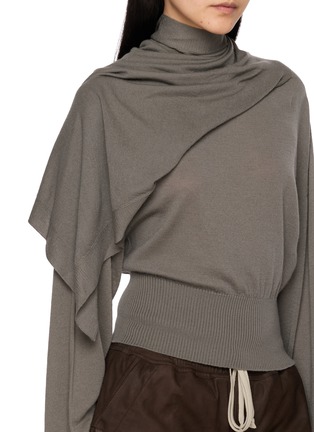  - RICK OWENS  - Maglia Scarf Knit Sweater