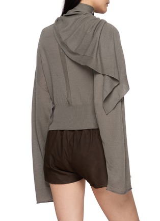 Back View - Click To Enlarge - RICK OWENS  - Maglia Scarf Knit Sweater