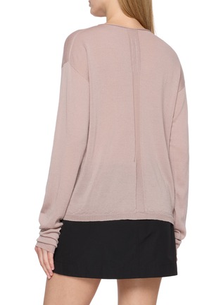 Back View - Click To Enlarge - RICK OWENS  - Long Sleeve Slashed Knit Top