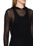 - RICK OWENS  - Long Sleeve Hooded Knit Top