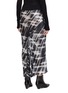 Back View - Click To Enlarge - RICK OWENS  - Gonna Knee Bias Print Midi Skirt