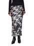 RICK OWENS  Gonna Knee Bias Print Midi Skirt