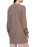 Back View - Click To Enlarge - RICK OWENS  - Long Sleeve Asymmetric Draped V-Neck Top
