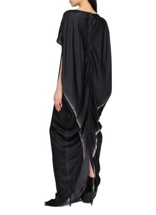 Back View - Click To Enlarge - RICK OWENS  - Dagger Print Draped Maxi Dress