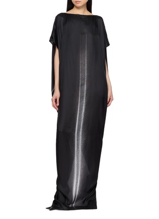 Figure View - Click To Enlarge - RICK OWENS  - Dagger Print Draped Maxi Dress