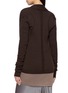 Back View - Click To Enlarge - RICK OWENS  - Naska Ribbed Sleeve Knit Cardigan