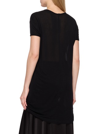 Back View - Click To Enlarge - RICK OWENS  - Hiked V-Neck T-Shirt