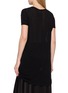 Back View - Click To Enlarge - RICK OWENS  - Hiked V-Neck T-Shirt