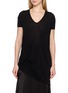 RICK OWENS  Hiked V-Neck T-Shirt