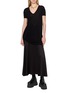 Figure View - Click To Enlarge - RICK OWENS  - Hiked V-Neck T-Shirt