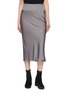 RICK OWENS  Asymmetric Draped Bias Midi Skirt