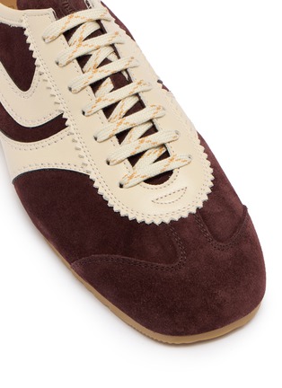 Detail View - Click To Enlarge - DRIES VAN NOTEN - Contrast Panel Suede Leather Men's Sneakers