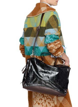 Figure View - Click To Enlarge - DRIES VAN NOTEN - Large Weekend Leather Bag