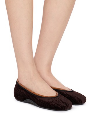 Figure View - Click To Enlarge - DRIES VAN NOTEN - Leather Ballerina Flats