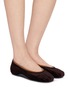 Figure View - Click To Enlarge - DRIES VAN NOTEN - Leather Ballerina Flats