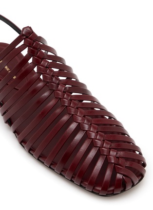 Detail View - Click To Enlarge - DRIES VAN NOTEN - Square Toe Leather Ballerina Flats