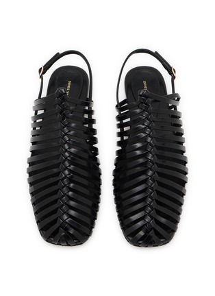 Detail View - Click To Enlarge - DRIES VAN NOTEN - Square Toe Leather Ballerina Flats
