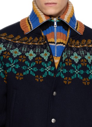 Figure View - Click To Enlarge - DRIES VAN NOTEN - Wool Zip Collar