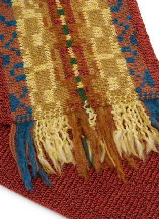Detail View - Click To Enlarge - DRIES VAN NOTEN - Jacquard Wool Blend Scarf