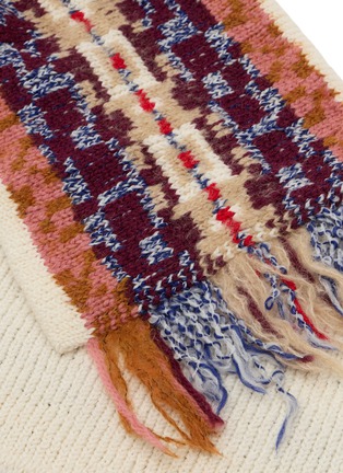 Detail View - Click To Enlarge - DRIES VAN NOTEN - Jacquard Wool Blend Scarf