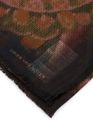 Detail View - Click To Enlarge - DRIES VAN NOTEN - Printed Wool Scarf