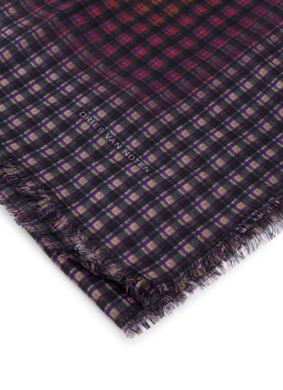 Detail View - Click To Enlarge - DRIES VAN NOTEN - Checked Wool Scarf