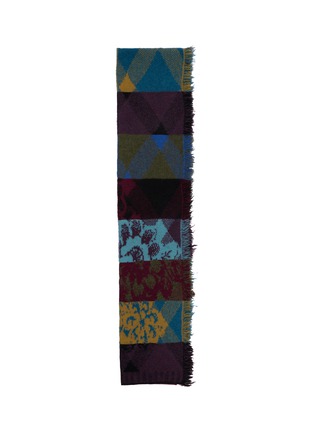Detail View - Click To Enlarge - DRIES VAN NOTEN - Long Jacquard Wool Blend Scarf
