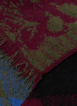 Detail View - Click To Enlarge - DRIES VAN NOTEN - Long Jacquard Wool Blend Scarf